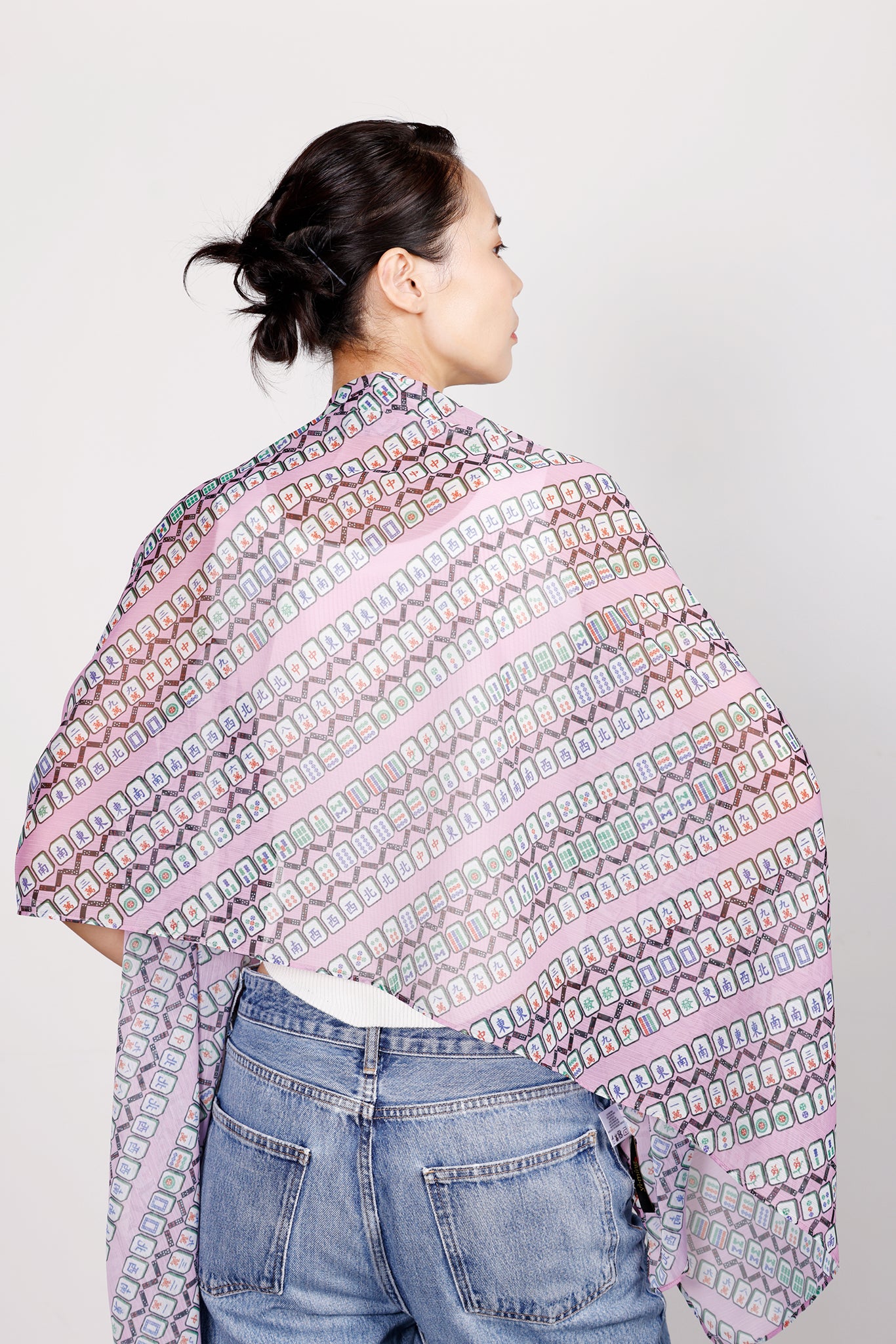REESE Majong-Print Long Scarf