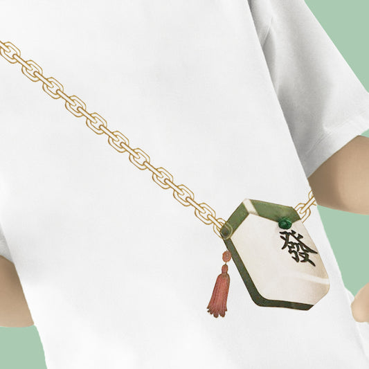 Mahjong Pouch Print Tee (Green)