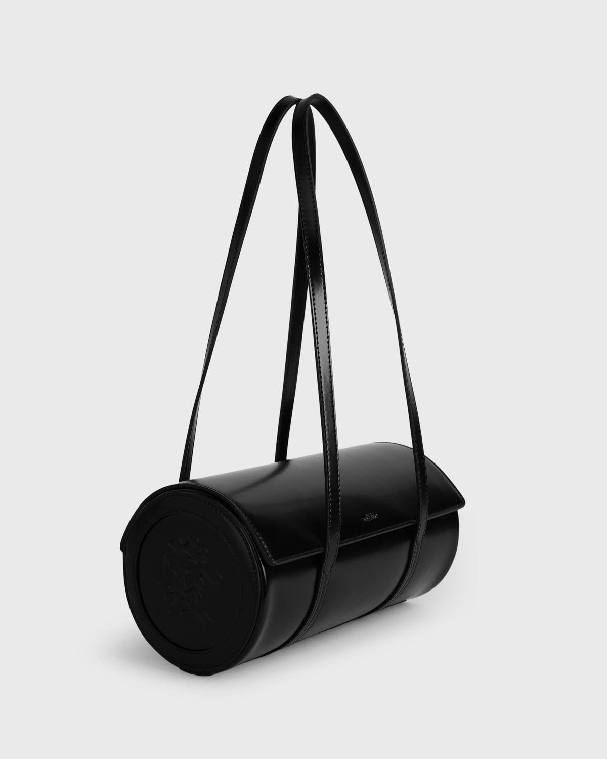 Mahjong Cowhide Cylinder Handbag