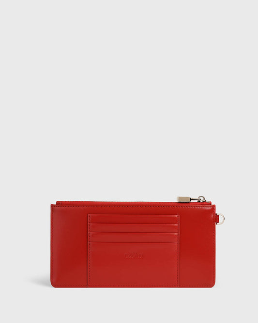 Mahjong Cowhide Slim Card Wallet