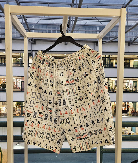 Mahjong Print Patterned Boxer Shorts