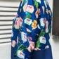 Kylin Mahjong Print Denim Jacket (Blue)