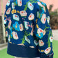 Kylin Mahjong Print Denim Jacket (Blue)