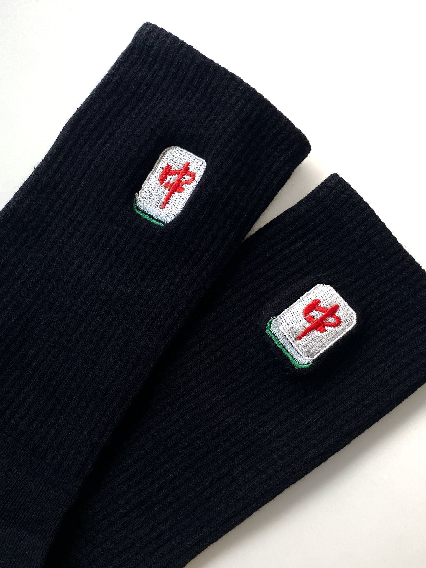 Glocal Mahjong Brand Embroidered Socks (2 Colors)