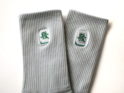 Glocal Mahjong Brand Embroidered Socks (2 Colors)