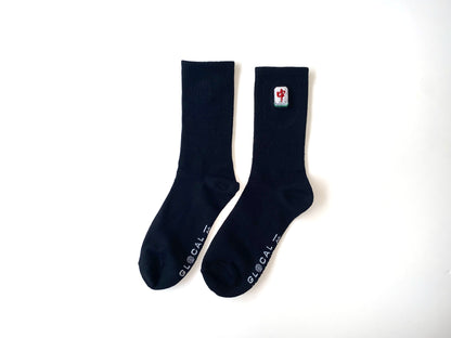 Glocal Mahjong Brand Embroidered Socks (2 Colors)