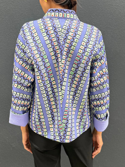 Mahjong Reversible Oriental Jacket (Lavender)