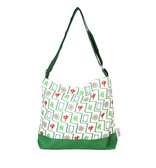 Mahjong Pattern Cross Bag