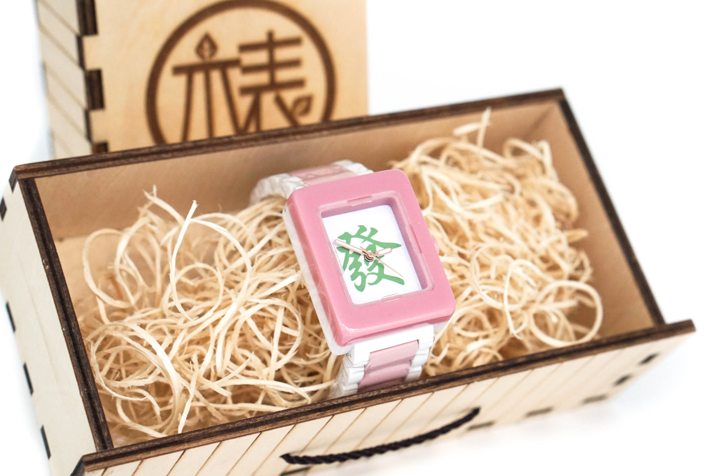 Recycled Wood Mahjong Watch