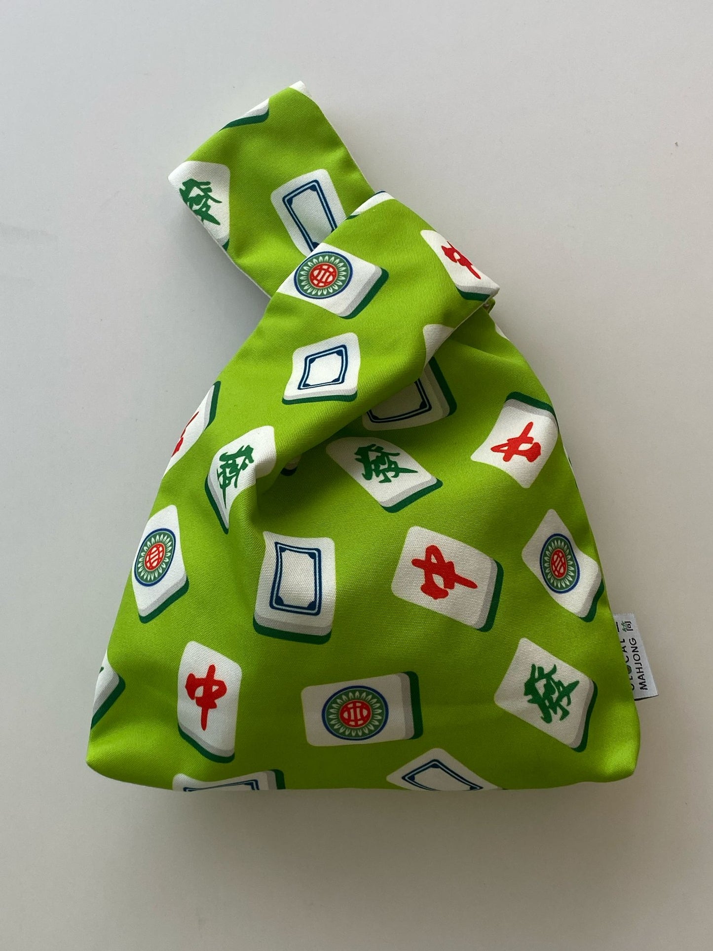 Mahjong Print Japanese Knot Bag