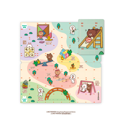 LINE FRIENDS Ultimate Game Table Multi Game Table (3 Classic Board Games + Mahjong Game Mat)