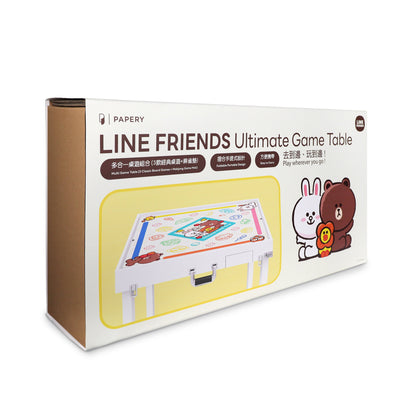 LINE FRIENDS Ultimate Game Table Multi Game Table (3 Classic Board Games + Mahjong Game Mat)