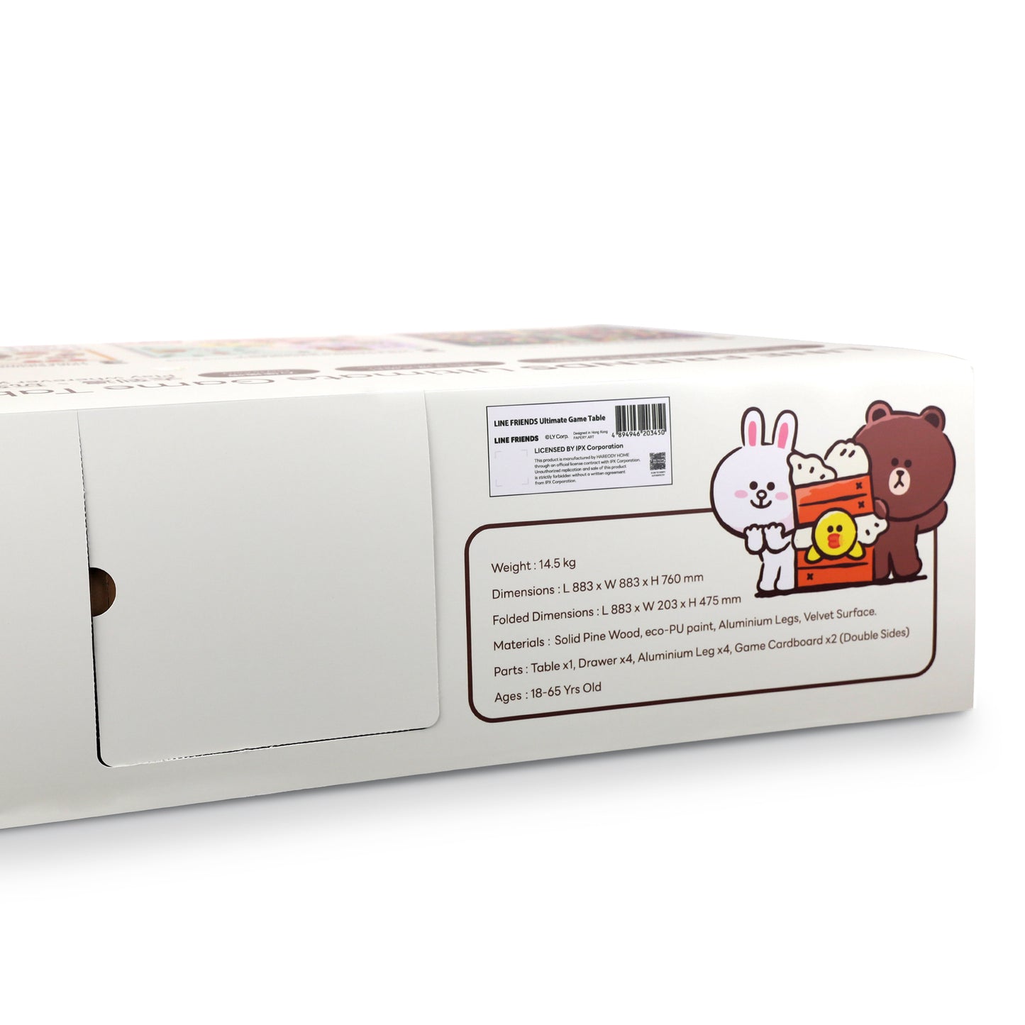 LINE FRIENDS Ultimate Game Table Multi Game Table (3 Classic Board Games + Mahjong Game Mat)