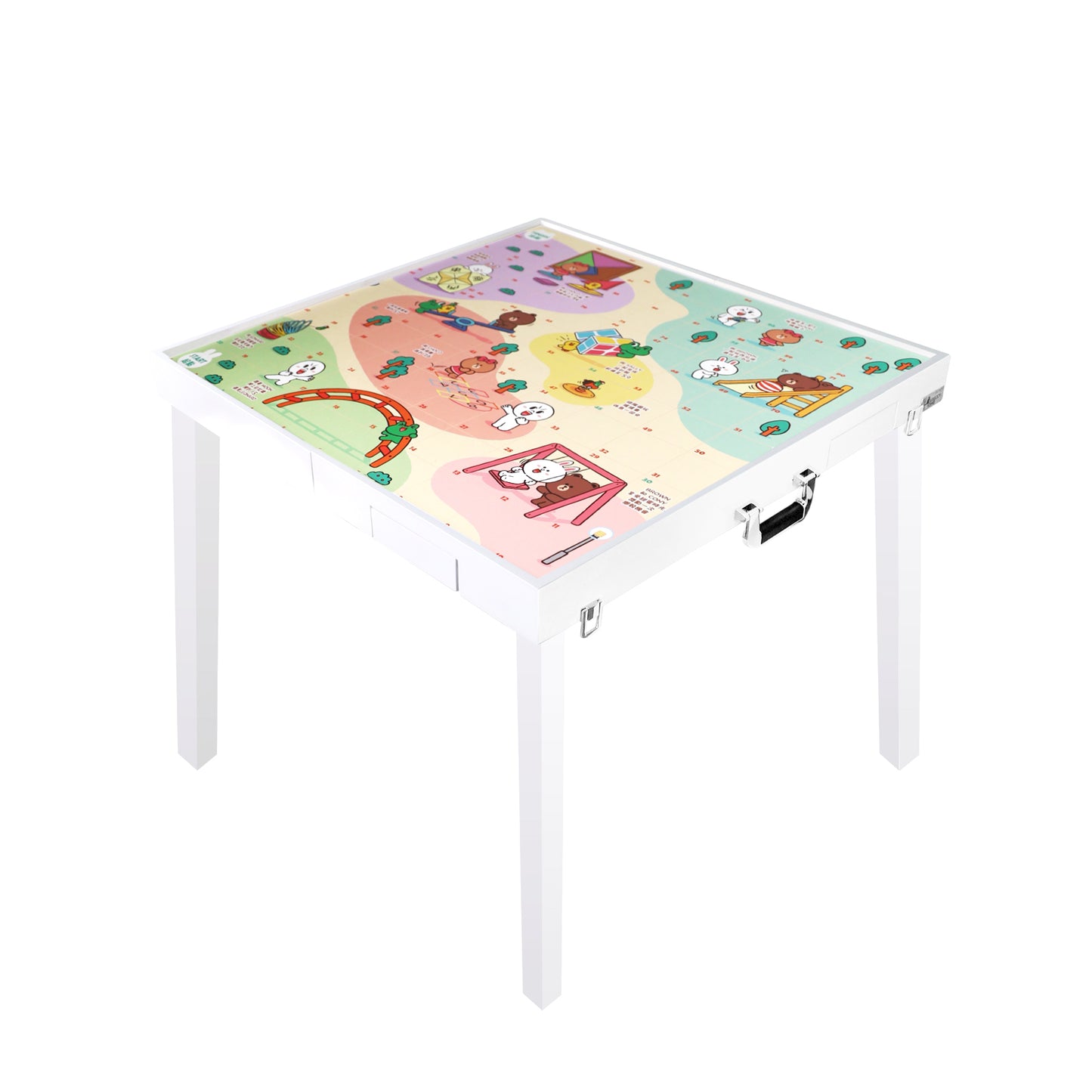 LINE FRIENDS Ultimate Game Table Multi Game Table (3 Classic Board Games + Mahjong Game Mat)
