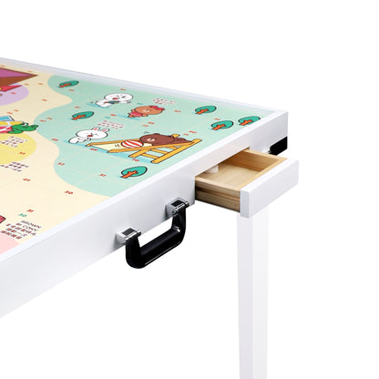 LINE FRIENDS Ultimate Game Table Multi Game Table (3 Classic Board Games + Mahjong Game Mat)