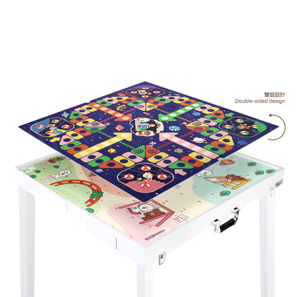 LINE FRIENDS Ultimate Game Table Multi Game Table (3 Classic Board Games + Mahjong Game Mat)