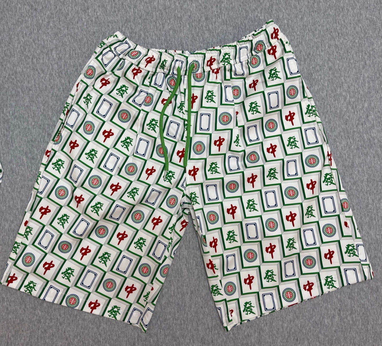Glocal Mahjong Pattern Shorts