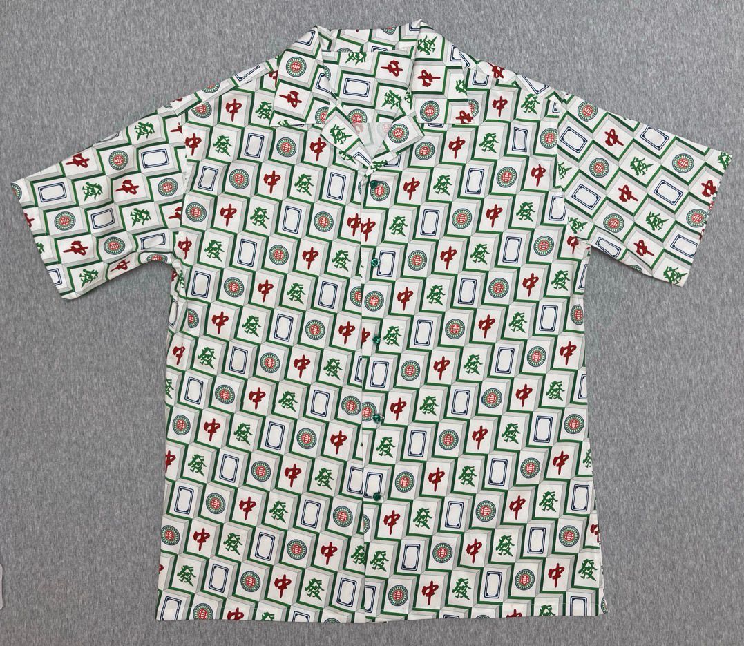 Glocal Mahjong Pattern Shirt