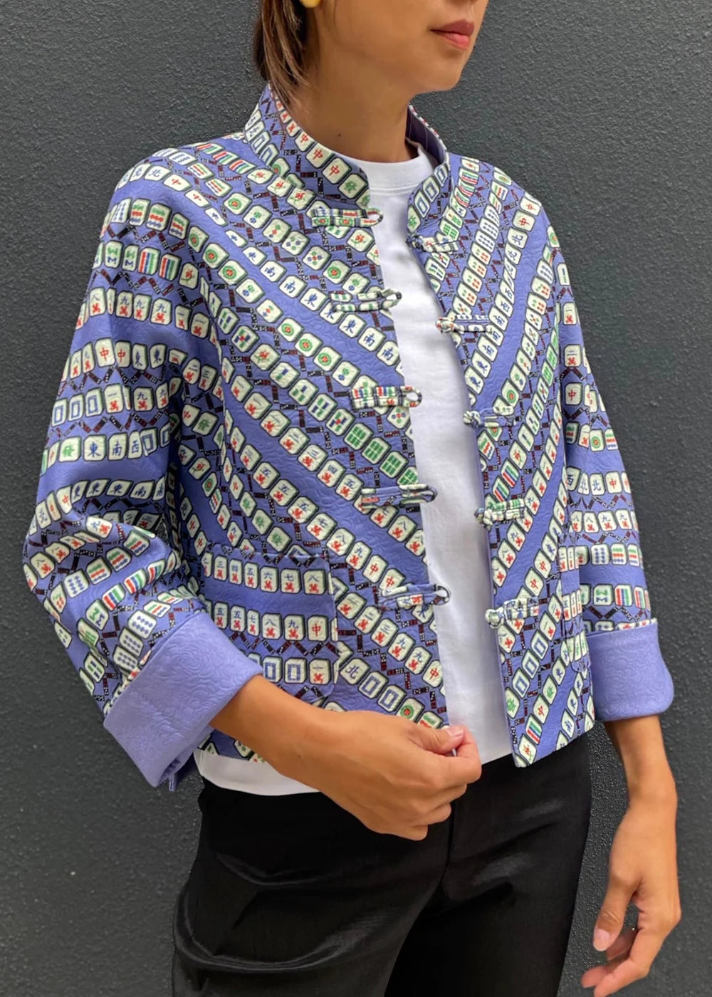 Mahjong Reversible Oriental Jacket (Lavender)
