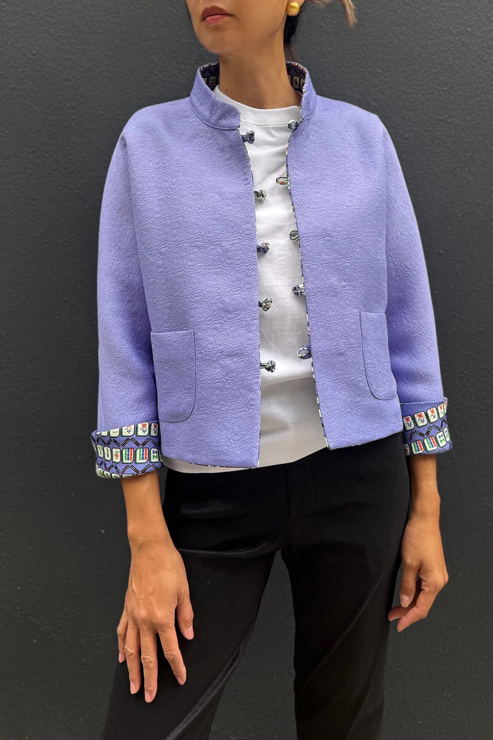 Mahjong Reversible Oriental Jacket (Lavender)