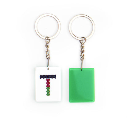 Glocal Mahjong Alphabet Keychain