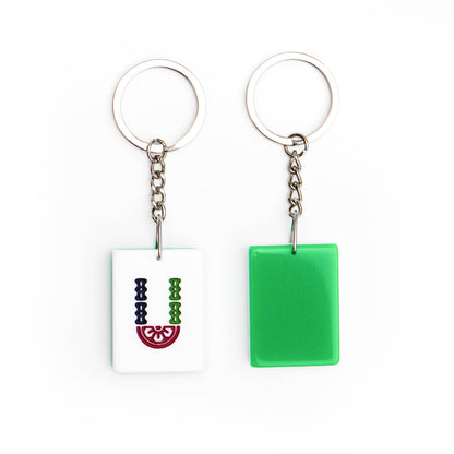 Glocal Mahjong Alphabet Keychain