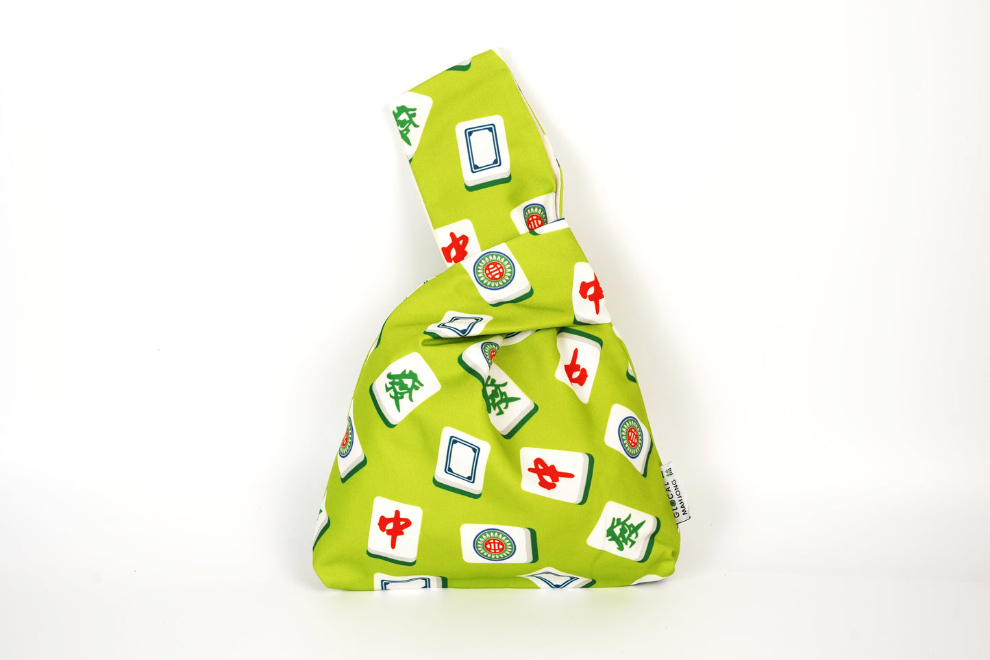 Mahjong Print Japanese Knot Bag