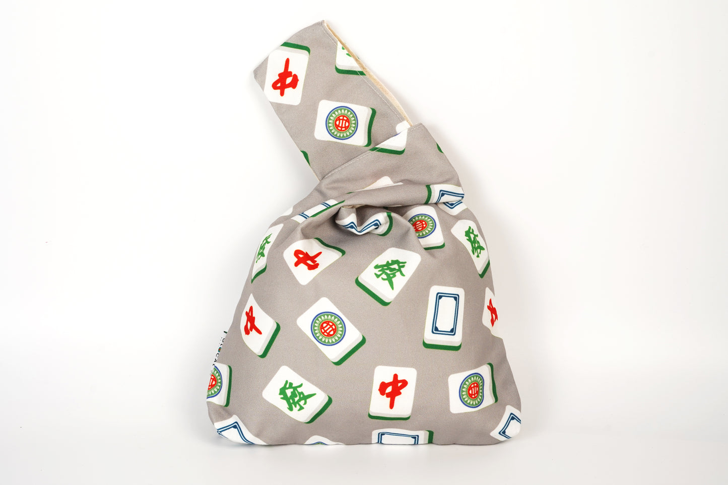 Mahjong Print Japanese Knot Bag