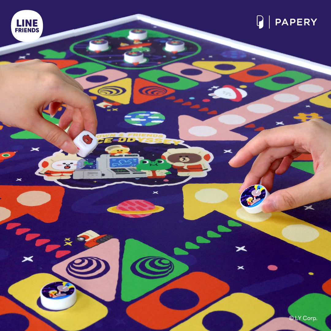 LINE FRIENDS Ultimate Game Table Multi Game Table (3 Classic Board Games + Mahjong Game Mat)