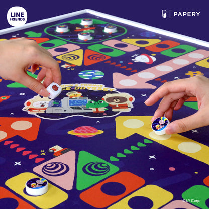 LINE FRIENDS Ultimate Game Table Multi Game Table (3 Classic Board Games + Mahjong Game Mat)