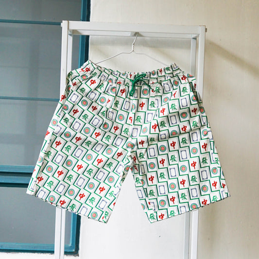 Glocal Mahjong Pattern Shorts