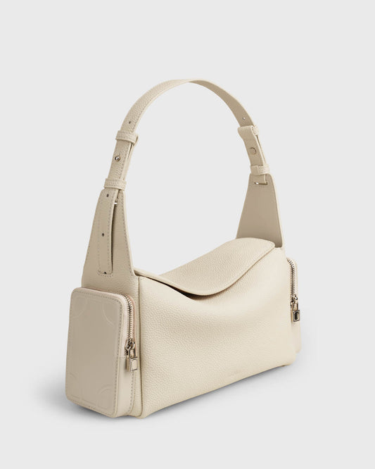 Mahjong Cowhide Shoulder Handbag