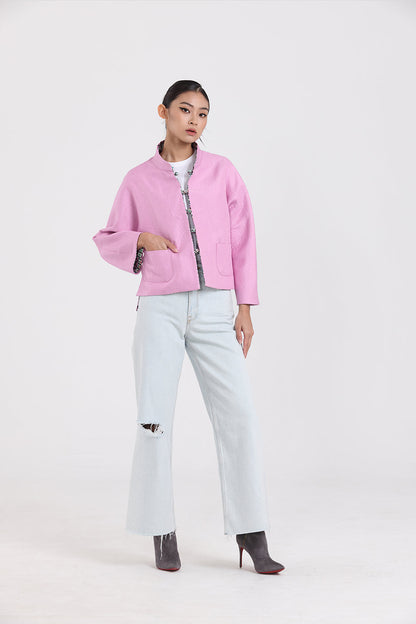Mahjong Reversible Oriental Jacket (Purple/ Green)