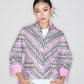 Mahjong Reversible Oriental Jacket (Purple/ Green)