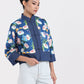 Kylin Mahjong Print Denim Jacket (Blue)