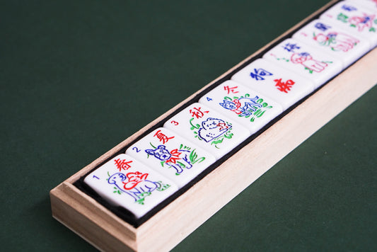 Doggie Flowers Mahjong Tile Set