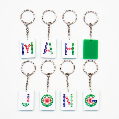 Glocal Mahjong Alphabet Keychain